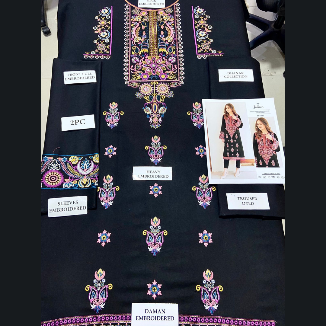 Organic Pakistani Replica Winter’s Best Pick Unstitched Embroidered 2PC Suits – Dhanak Collection (Pack of 6) Wholesale For Reselling