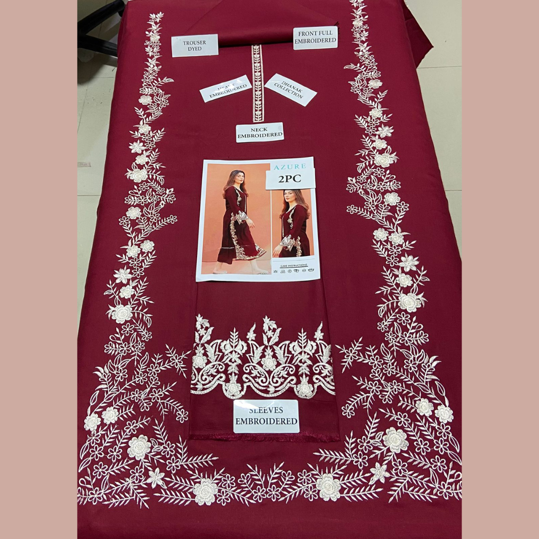 Organic Pakistani Pure Winter’s Best Pick Unstitched Embroidered 2PC Suits – Dhanak Collection Replica (Pack of 6)Wholesale Price for Dealers & Resellers