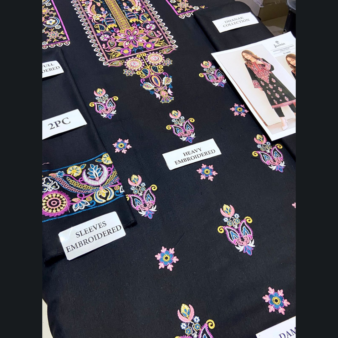 Organic Pakistani Replica Winter’s Best Pick Unstitched Embroidered 2PC Suits – Dhanak Collection (Pack of 6) Wholesale For Reselling
