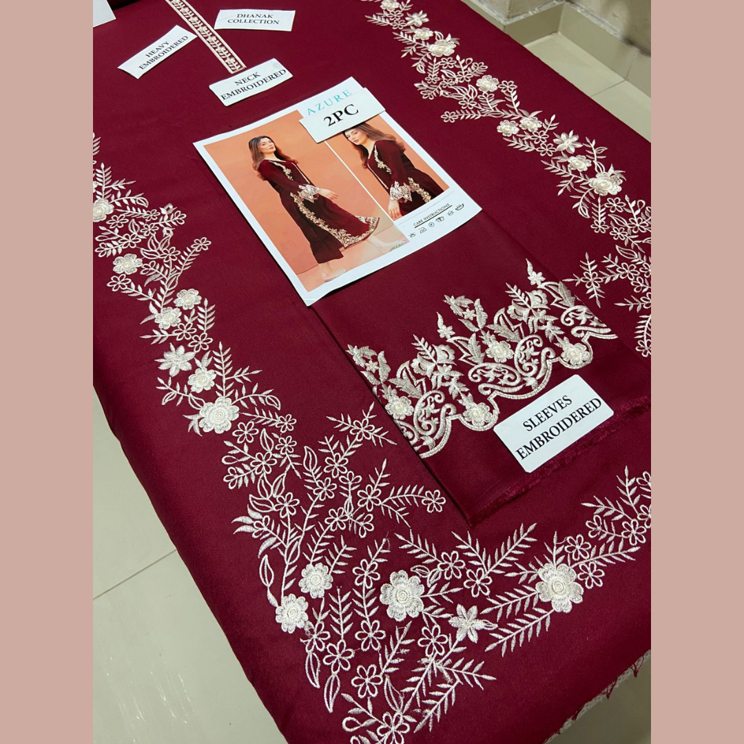 Organic Pakistani Pure Winter’s Best Pick Unstitched Embroidered 2PC Suits – Dhanak Collection Replica (Pack of 6)Wholesale Price for Dealers & Resellers