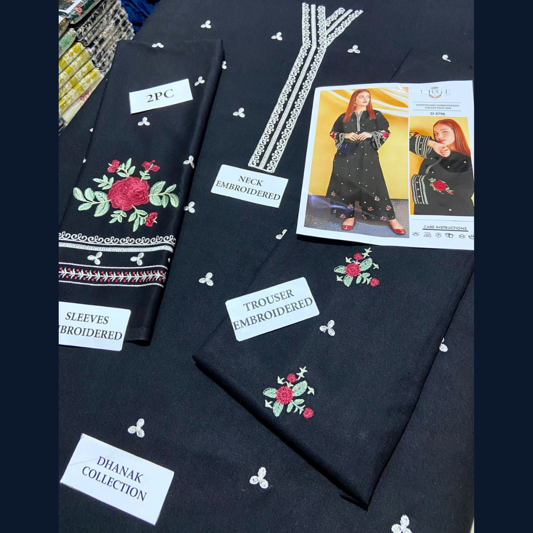 Organic Pakistani Pure Winter’s Best Pick Unstitched Embroidered 2PC Suits – Dhanak Collection Replica (Pack of 6)Wholesale Price for Dealers & Resellers