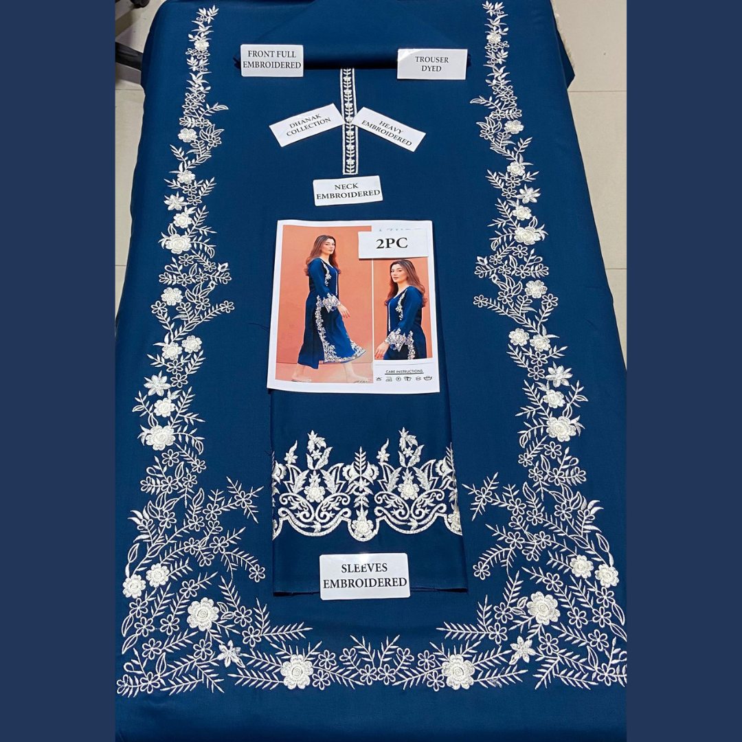 Organic Pakistani Pure Winter’s Best Pick Unstitched Embroidered 2PC Suits – Dhanak Collection Replica (Pack of 6)Wholesale Price for Dealers & Resellers