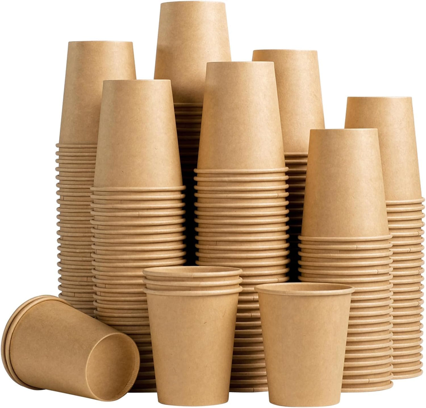 Pack of 500-PCs Organic Go Green with 8oz double wallpaper Insulated Paper Cups – Eco-Friendly & Durable Disposable Item