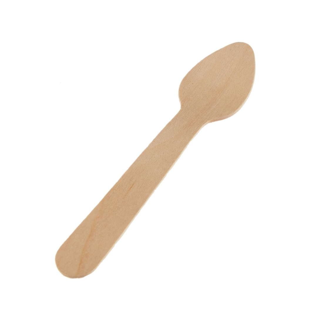 2000 PCs Carton of Disposable Wooden Ice Cream Spoons – Eco-Friendly, Compostable & Food-Grade | 1 Packet: 100 PCs | Size: Standard Ice Cream Spoon | Color: Natural Brown | Category: Wooden Cutlery