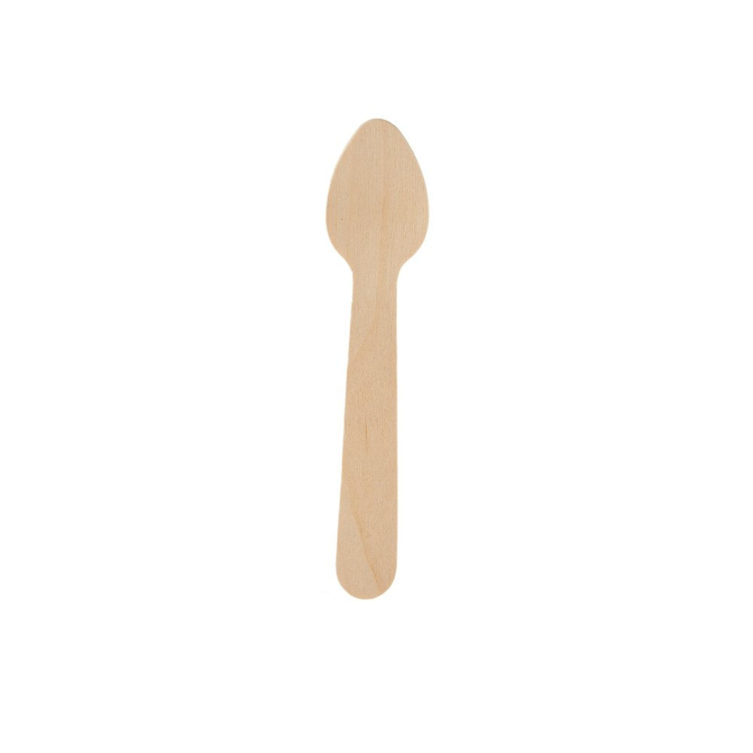 2000 PCs Carton of Disposable Wooden Ice Cream Spoons – Eco-Friendly, Compostable & Food-Grade | 1 Packet: 100 PCs | Size: Standard Ice Cream Spoon | Color: Natural Brown | Category: Wooden Cutlery