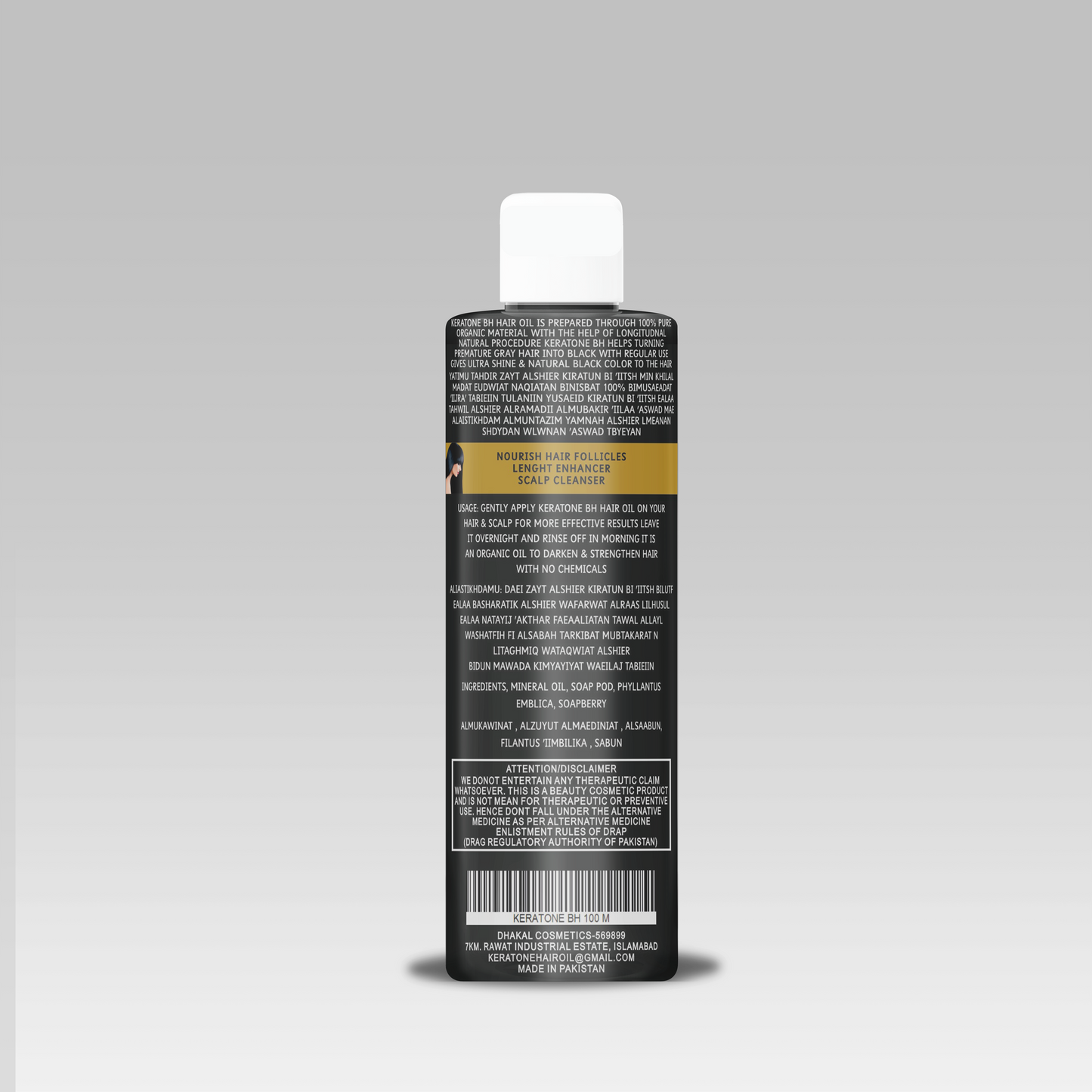 Keratone BH Oil & Dye For White Hairs 100% Pure