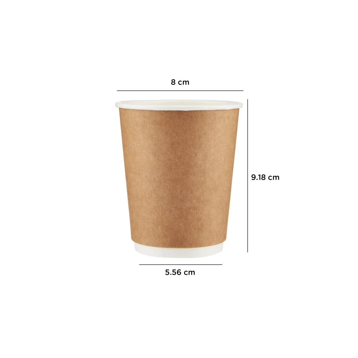 Pack of 500-PCs Organic Go Green with 8oz double wallpaper Insulated Paper Cups – Eco-Friendly & Durable Disposable Item