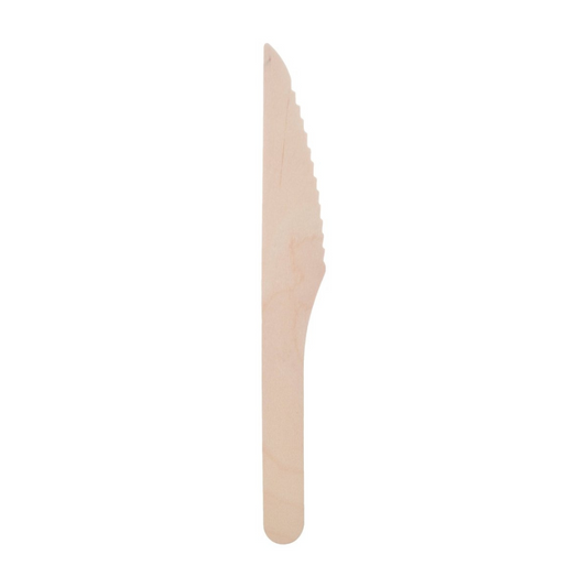2000 PCs Carton of Disposable Wooden Knives – Eco-Friendly, Compostable & Food-Grade | 1 Packet: 100 PCs | Size: Standard Knife | Color: Natural Brown | Category: Wooden Cutlery