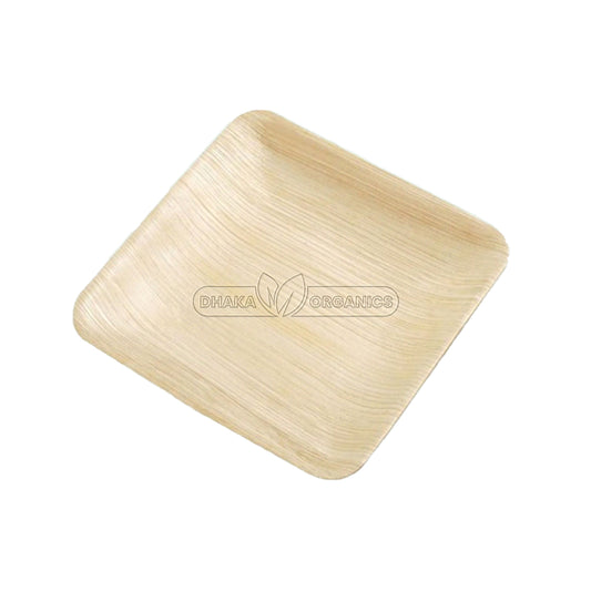 25Pcs Pack of 10″ Square Biodegradable Areca Palm Leaf Plate  Size: 10 Inch Shape: Square, Flat Length: 25.4 cm Width: 25.4 cm Depth: 2.5 cm Color: Natural Light Brown Category: Plates