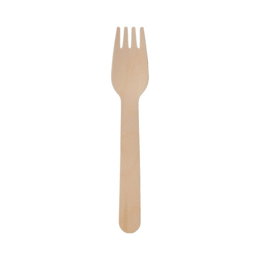 2000 PCs Carton of Disposable Wooden Forks – Eco-Friendly, Compostable & Food-Grade | 1 Packet: 100 PCs | Size: Standard Fork | Color: Natural Brown | Category: Wooden Cutlery