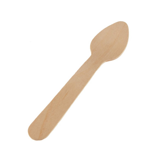 2000 PCs Carton of Disposable Wooden Ice Cream Spoons – Eco-Friendly, Compostable & Food-Grade | 1 Packet: 100 PCs | Size: Standard Ice Cream Spoon | Color: Natural Brown | Category: Wooden Cutlery