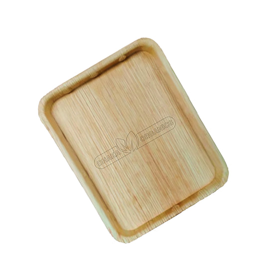 25 Pack of 8″x6″ Eco-Friendly Rectangular Areca Palm Leaf Tray – Sustainable Serving Solution