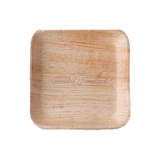 25 PCs Pack of 9″ Eco-Friendly Square Areca Palm Leaf Disposable Plate Size: 9 Inch Shape: Square with ribbed edges Length: 22.85 cm Width: 22.85 cm Depth: 2.5 cm Color: Natural Light Brown Category: Plates
