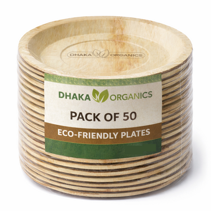 9.5″ Round Eco-Friendly Areca Palm Leaf Disposable Plate – Biodegradable & Durable Tableware